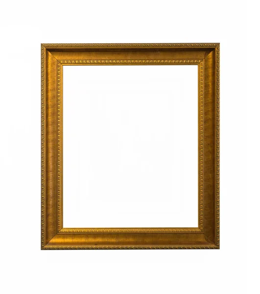 Decoratieve Vintage Gouden Frames Fotolijst Elegant Geïsoleerd Witte Achtergrond — Stockfoto