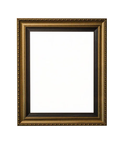 Decoratieve Vintage Gouden Frames Fotolijst Elegant Geïsoleerd Witte Achtergrond — Stockfoto