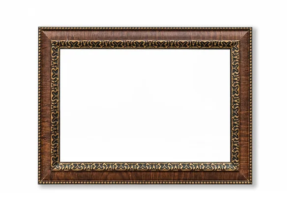 Decorative Vintage Gold Frames Photo Frame Elegant Isolated White Background — Stock Photo, Image