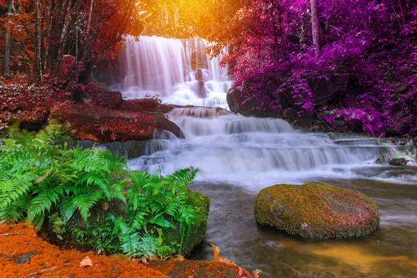 Красивый Водопад Тропических Лесах Ванна Олух Горный Фетчабун Таиланд Водопады — стоковое фото
