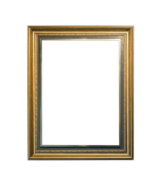 Gold frame Elegant vintage Isolated on white background — Stock Photo, Image