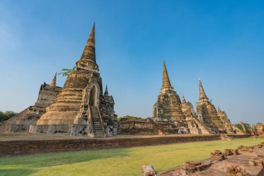 Ayutthaya Antik tapınak, Tayland. Tapınak sitede.