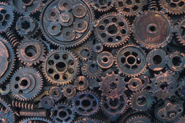 Mekanik tarafından arka plan için soyut metal cıvata ve n kilitler