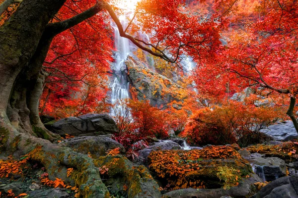 赫龙兰瀑布是雨中美丽的瀑布 — 图库照片