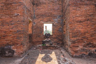 Ayutthaya, Tayland Broken Buddha antik tapınak. Tapınak 