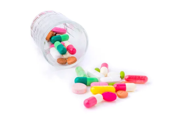 Various of Tablets mix heap drugs pills capsules therapy doctor — Stock Photo, Image