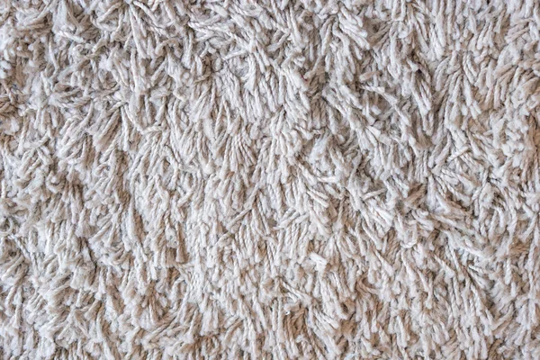 Close up texture pelliccia bianca o tappeto per lo sfondo — Foto Stock