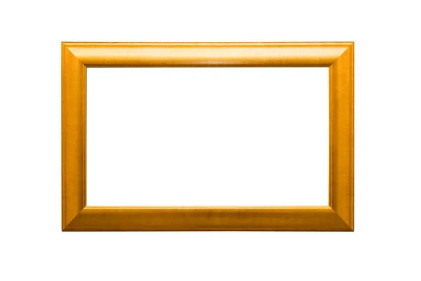 Goldrahmen Eleganter Jahrgang Isoliert Auf Weißem Hintergrund — Stockfoto