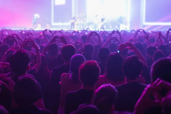 Rozmyta Marka Muzyczna Prezentująca Scenie Lub Koncert Live Defocus Oświetlenie — Zdjęcie stockowe