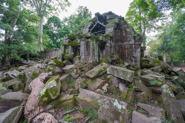 Taphom Castle Lub Prasat Prohm Świątynia Angkor Sim Żniwa Kambodży — Zdjęcie stockowe