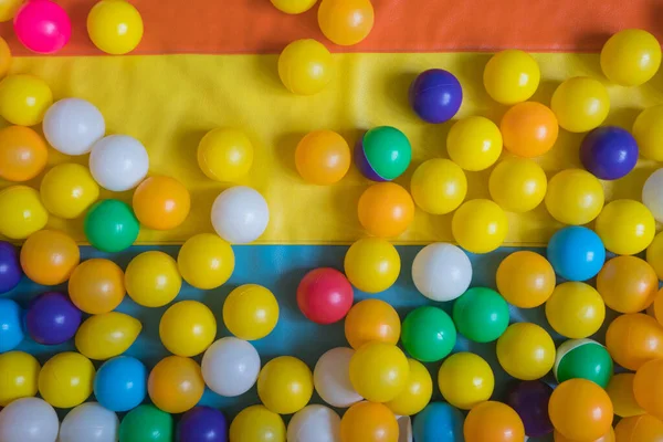 Close Plastic Toy Colorful Ball Playground Children — Stock Photo, Image