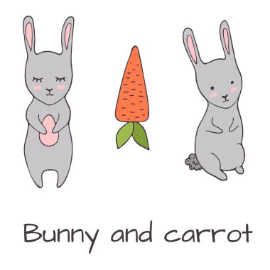 Handdrawn Paskalya clipart seti