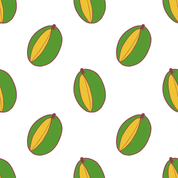 Modèle sans couture Mangue Fruit — Image vectorielle
