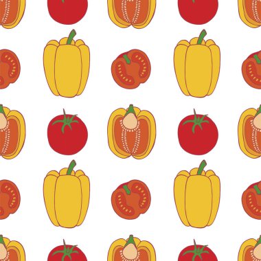 Sebzeler dikişsiz desen