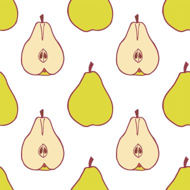 Meyve armut dikişsiz desen