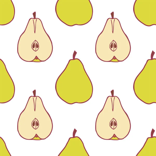 Безшовний візерунок фруктової груші — стоковий вектор