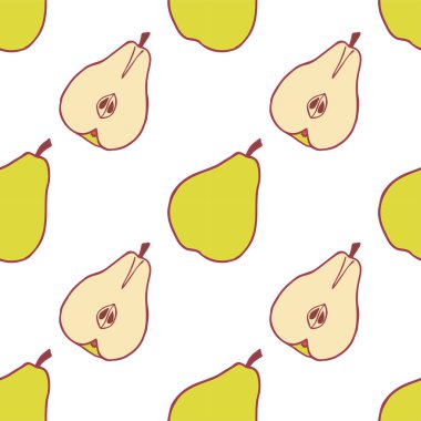 Meyve armut dikişsiz desen