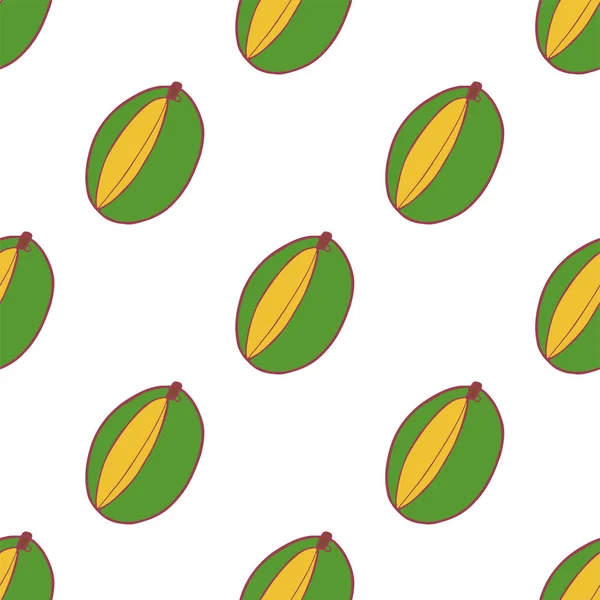 Naadloze mango fruit patroon — Stockvector