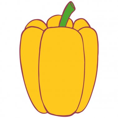 İzole vektör yassı biber