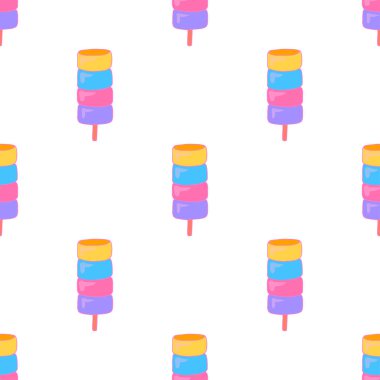 Meyveli dondurma dikişsiz desen