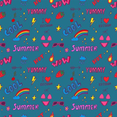 Yaz pop sanat Dikişsiz desen