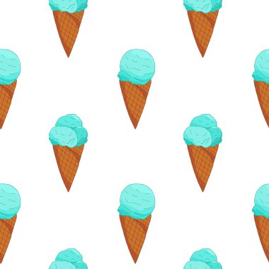 Mavi dondurma seamless modeli.