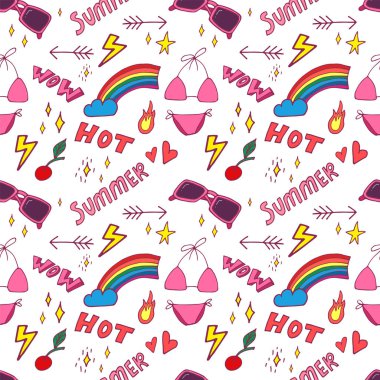 Yaz pop sanat Dikişsiz desen