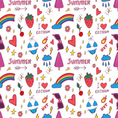 Yaz pop sanat Dikişsiz desen