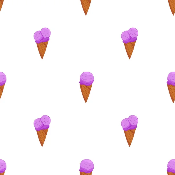 拉文德冰淇淋无缝图案 — 图库矢量图片