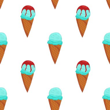 Mavi dondurma seamless modeli.