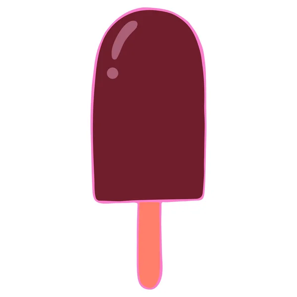 巧克力釉冰淇淋 — 图库矢量图片