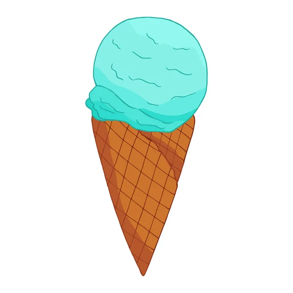 Glace bleue dessinée à la main . — Image vectorielle