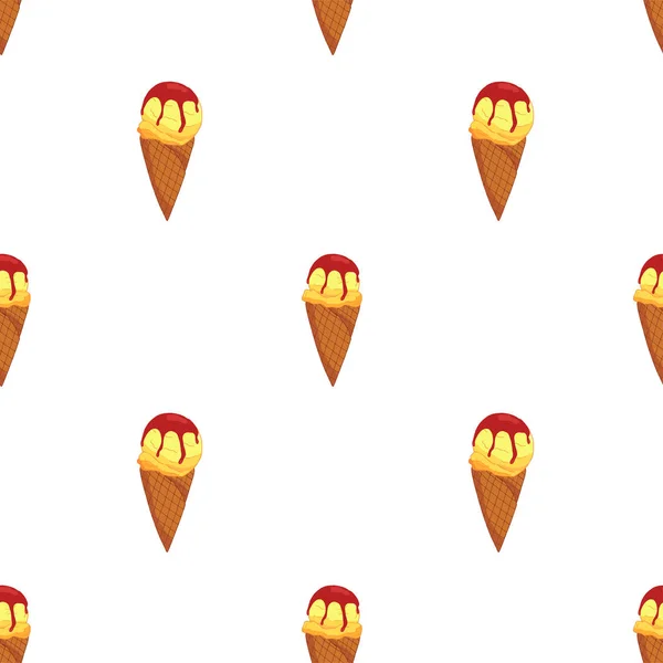 Lemon Ice cream seamless pattern — Stock Vector