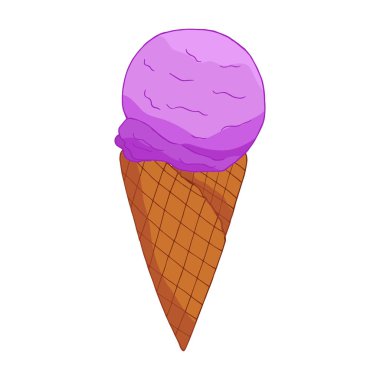 El çekilmiş Lavander dondurması.