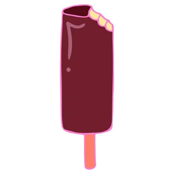 Glace glacée au chocolat — Image vectorielle