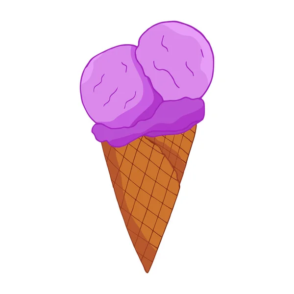 Hand getrokken lavendel ijs. — Stockvector