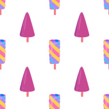 Meyveli dondurma dikişsiz desen