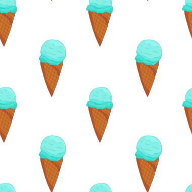 Mavi dondurma seamless modeli.