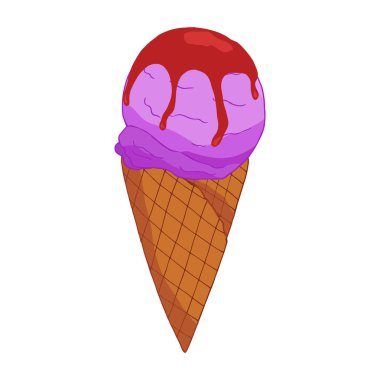 El çekilmiş Lavander dondurması.