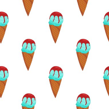 Mavi dondurma seamless modeli.