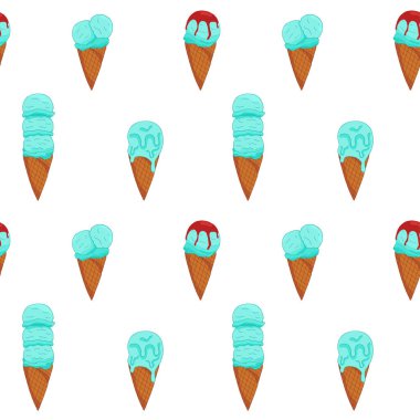 Mavi dondurma seamless modeli.