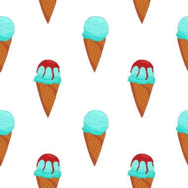 Mavi dondurma seamless modeli.