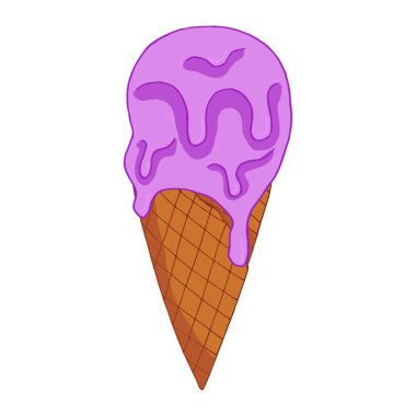 El çekilmiş Lavander dondurması.