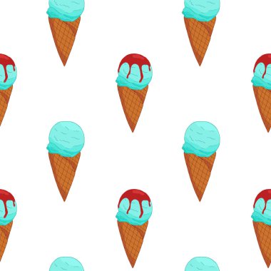 Mavi dondurma seamless modeli.