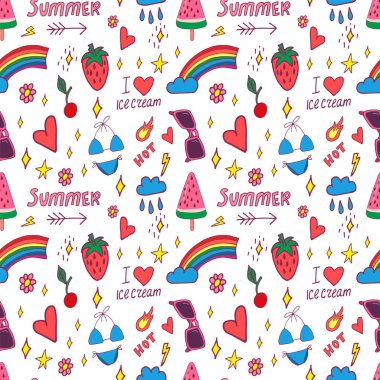 Yaz pop sanat Dikişsiz desen