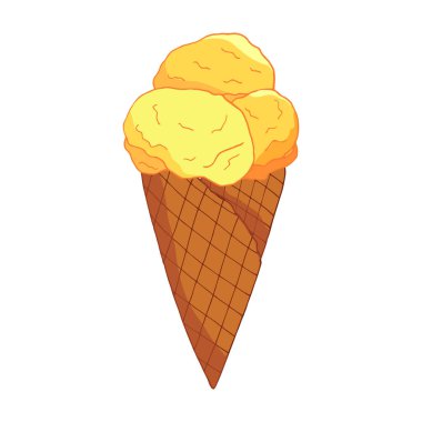 El çizilmiş limonlu dondurma.