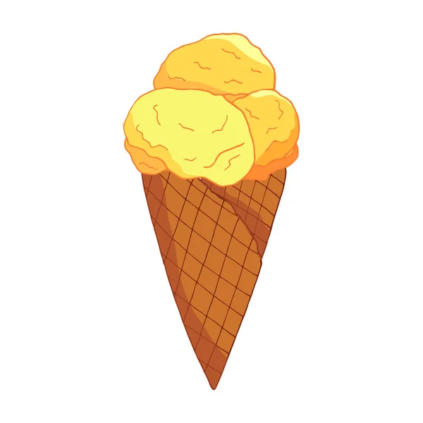 手描きのレモンアイスクリーム. — ストックベクタ