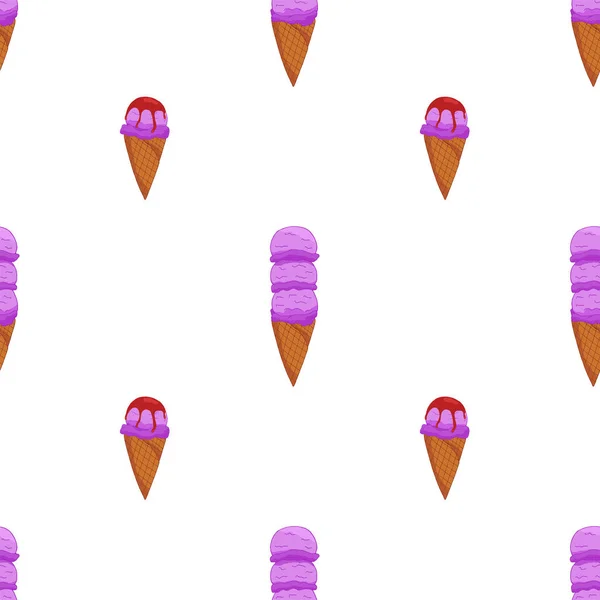 Lavander Ice Cream naadloze patroon — Stockvector