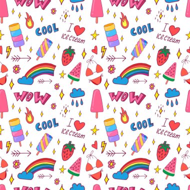 Yaz pop sanat Dikişsiz desen