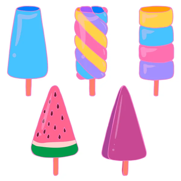 Fruit ice cream — Stock Vector